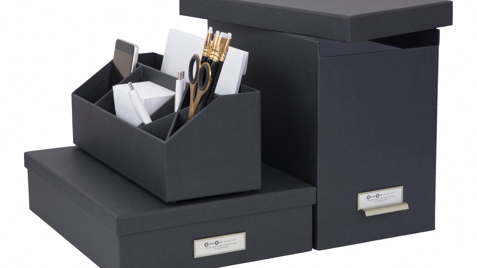 Bigso Basic 3-piece Desk Organizer Kit